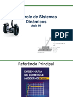 Controle Sistemas Dinâmicos Aula 01