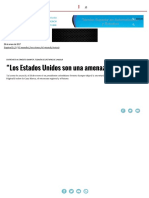 “Los Estados Unidos Son Una Amenaza Real” _ Página12 _ La Otra Mirada