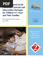 Download Roadmap 2 Evidence-Based Social-Emotional Curricula and Intervention Packages for Children 0-5 Years and Their Families by Pyramid Model Consortium SN33790673 doc pdf