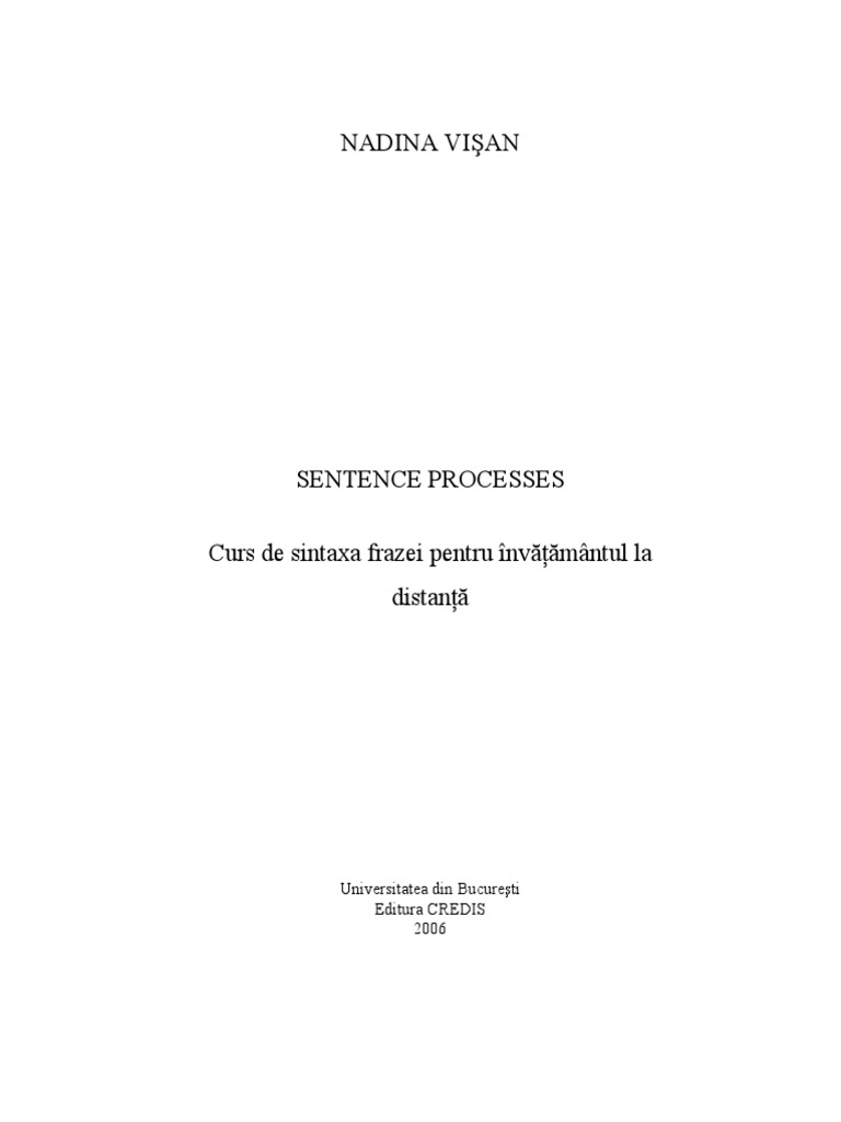 Sentence Processes V1 Pdf Clause Question