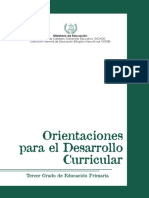 Orientaciones para el Desarrollo Curricular de 3er Grado