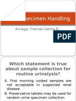 Urine Specimen Handling: Arciaga, Frances Geline R