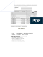 (Formato) Infraestructura Agua Potable 