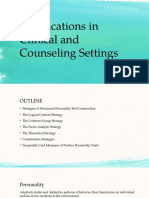 Applications in Clinical and Counseling Settings