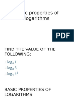 Basic Properties of Logarithms