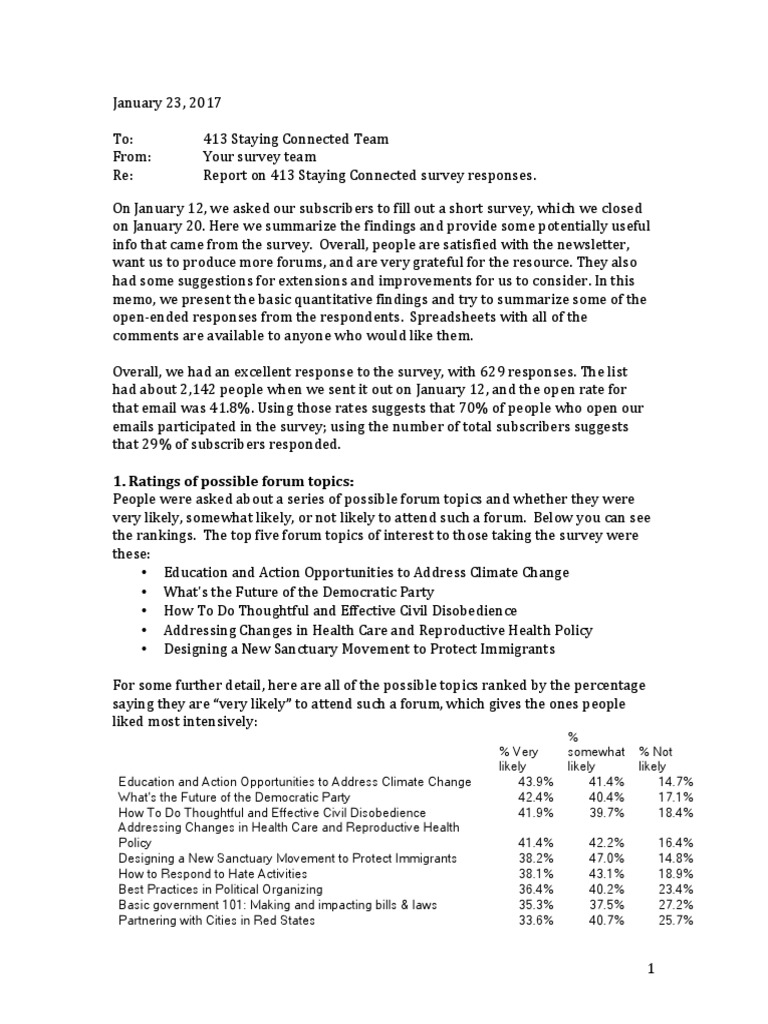 New Government Report Suggests 1 In 40 >> 413 Staying Connected Survey Report 1 30 17 Internet Forum New Government Report Suggests 1 In 40 >> 413 Staying Connected Survey Report 1 30 17 Internet Forum