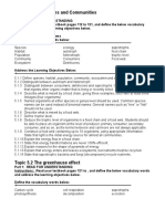 5.1, 5.2, 5.3 Ecosystems, Population, GreenHouse Effect Study Guide