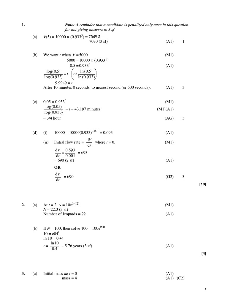Logarithms and Exponential Functions (Solutions) PDF Logarithm