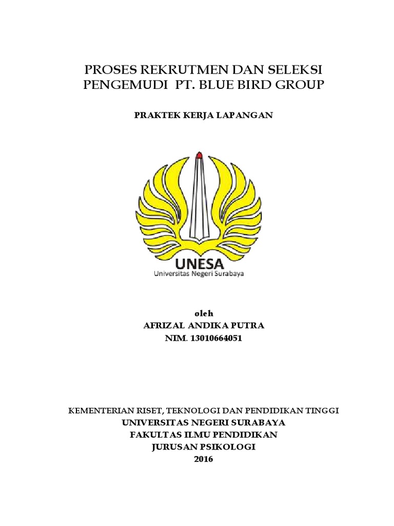 Laporan PKL Psikologi Industri Dan Organisasi