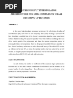 High-Throughput Interpolator Architecture For Low-Complexity Chase Decoding of Rs Codes