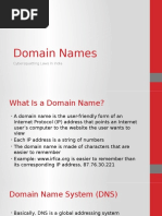 Domain Names: Cybersquatting Laws in India