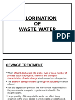 Chlorination of Waste Water for Disinfection