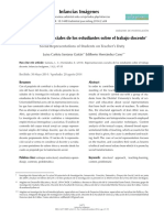 Infancias Imágenes: Representaciones Sociales de Los Estudiantes Sobre El Trabajo Docente