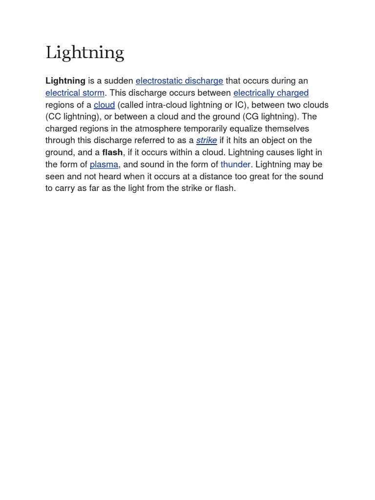 Lightning | PDF