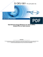 Etsi Gs Oeu 001: Operational Energy Efficiency For Users (Oeu) Global Kpis For Data Centres