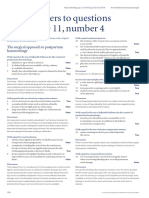 Answers To Questions For Volume 11, Number 4: The Surgical Approach To Postpartum Haemorrhage