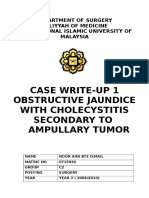 Case Write-Up 1 Obstructive Jaundice With Cholecystitis Secondary To Ampullary Tumor