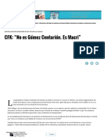CFK_ “No Es Gómez Centurión. Es Macri” _ Página12 _ La Otra Mirada