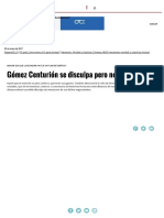 Gómez Centurión Se Disculpa Pero No Se Retracta _ Página12 _ La Otra Mirada