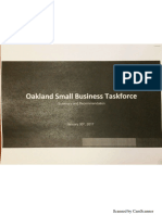 Oakland Small Business Task Force Recommendations