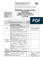 Ficha de Revisión de La Presentación de Carpeta Academica