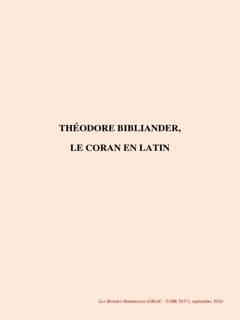 Robert of Ketton Mahomet Coran