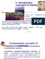 Course 1. Introduction. Fundamental Concepts of Rheology