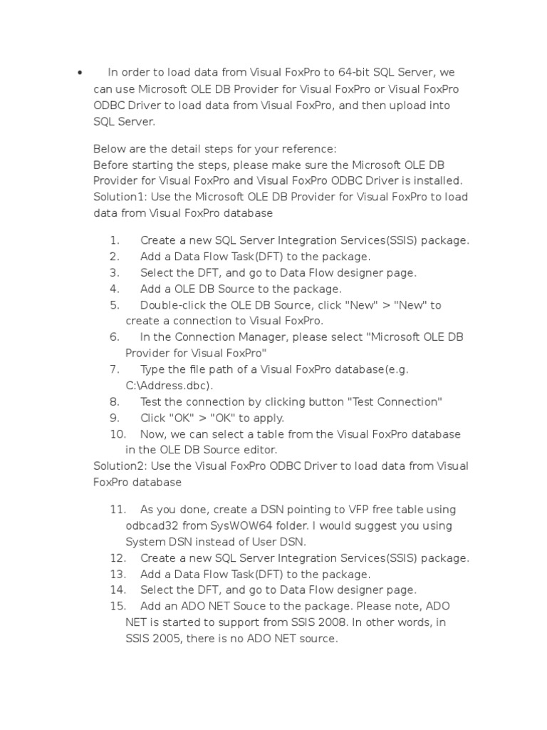 DRiver para Visual FoxPro To 64 | PDF | Internet Information Services ...
