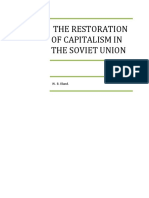 THE RESTORATION OF CAPITALISM IN THE SOVIET UNION