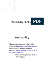 Welding and Weldability of Steel