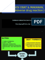 Interaksi Obat & Makanan, ADR (Adverse Drug Reaction) : Farmasi Komunitas Dan Klinik Reza Agung.M.Farm.,Apt