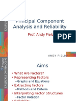 PCA Factor Analysis Reliability Cronbachs Alpha
