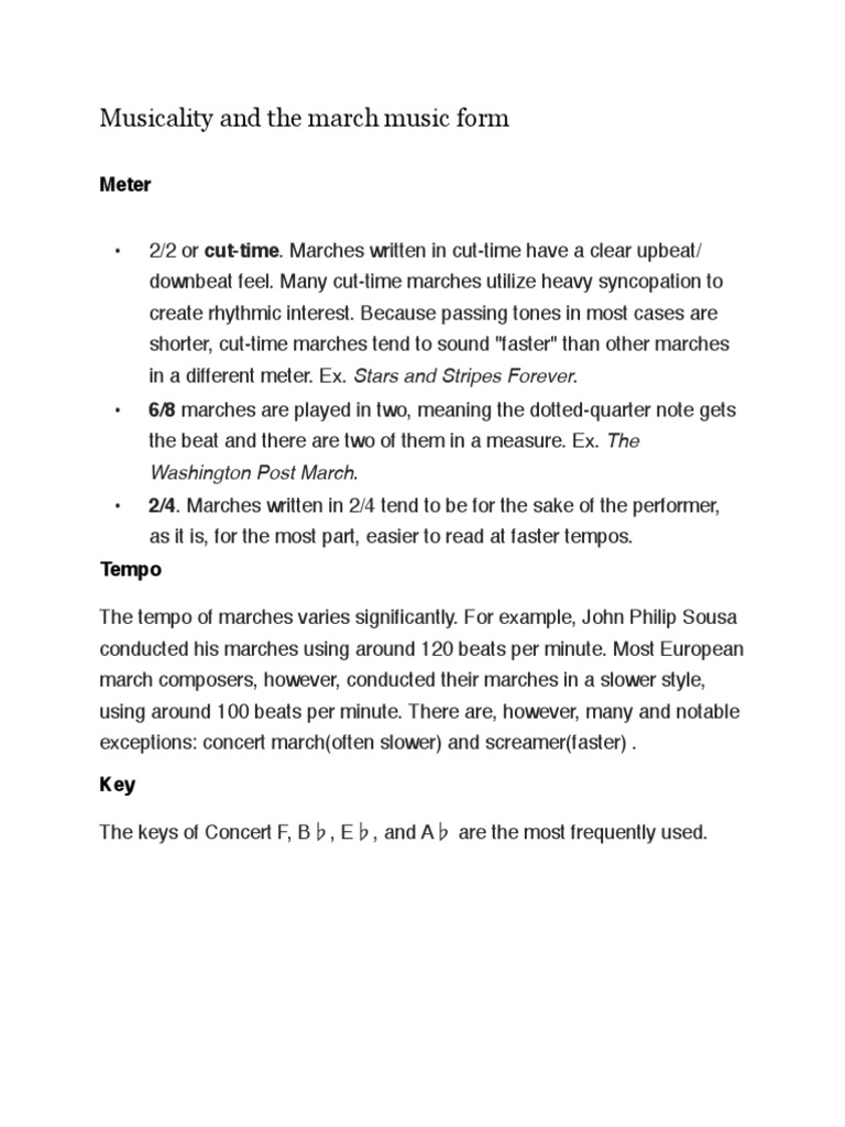 Understanding March Music Form | PDF | Chord (Music) | Harmony