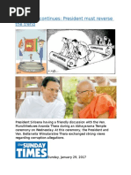 Corruption Continues: President Must Reverse The Trend