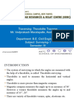 Traversing: Theodolite Traverse Mr. Vedprakash Maralapalle, Asst. Professor Department: B.E. Civil Engineering Subject: Surveying-I Semester: III