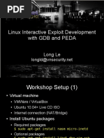 Linux Interactive Exploit Development With GDB and PEDA Slides PDF