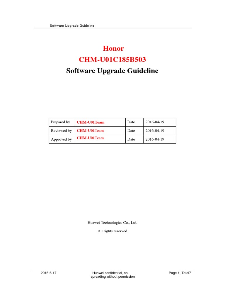 CHM-U01 Software Upgrade Guide | PDF | Zip (File Format) | Secure Digital