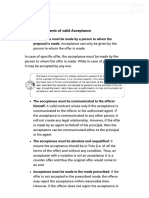 Essential Elements of Valid Acceptance - Offer and Acceptance - Pearson - Mercantile Law For The CA-CPT