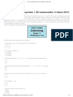 Soal Lomba Calistung Kelas 1 SD (Matematika 1) Tahun 2016