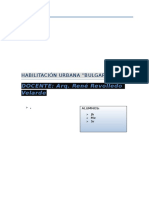 DOCENTE: Arq. René Revolledo Velarde: Habilitación Urbana "Bulgari"