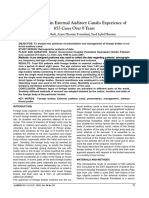 Foreign Bodies in External Auditory Canals: Experience of 653 Cases Over 8 Years