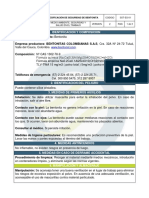 SST-ES-01 Hoja de Seguridad de Bentonita