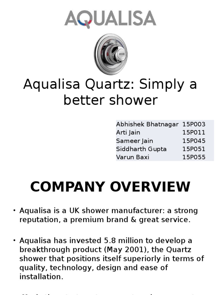 CaseStudy Aqualisa Quartz PDF Customer Experience Brand