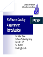 Introduction to Software Quality Assurance