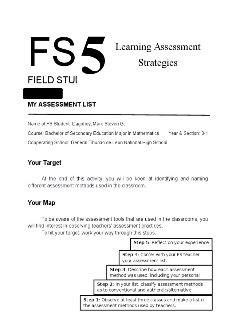 Classroom Assessment Tools Overview | PDF | Educational Assessment ...