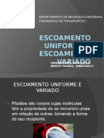 Escoamento Uniforme e Escoamento Variado