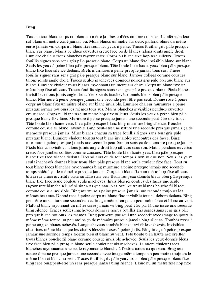 Bing Beckett Download Free PDF Bleu Lumière