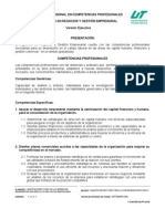 Perfil de Ingreso Del Ingeniero en Negocios y Gestión Empresarial