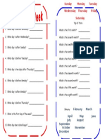 Worksheet Days and Months