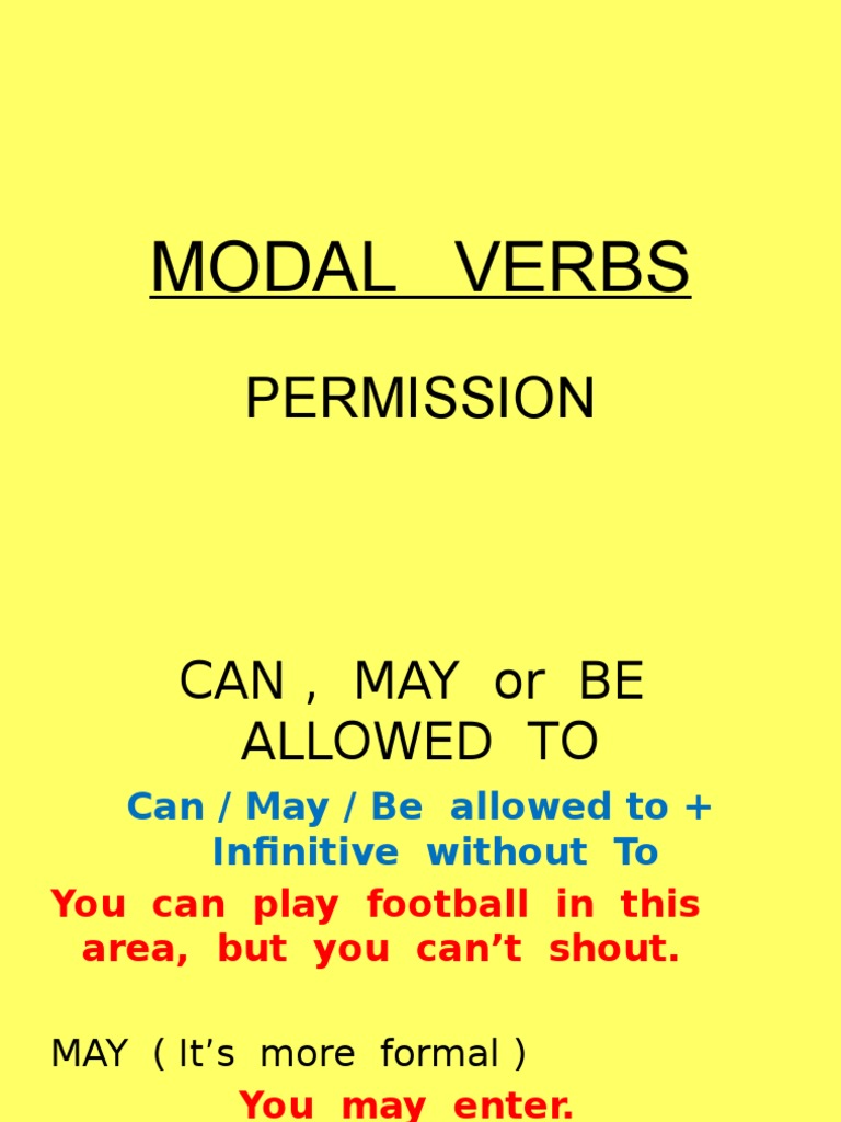 Understanding Modal Verbs for Permission | PDF